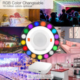 MOES ZigBee Smart LED Downlight Dimming Round Recessed Spot Party Light Bulbs RGB 2700K-6500K W+C, view 3