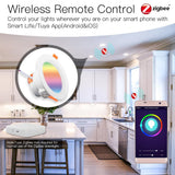 MOES ZigBee Smart LED Downlight Dimming Round Recessed Spot Party Light Bulbs RGB 2700K-6500K W+C, view 5