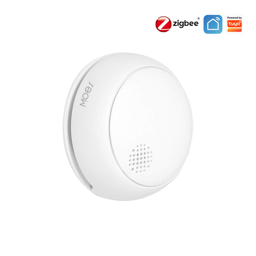 Moes ZigBee Wireless Smart Smoke Detector Fire 85dB Sound Alarm Siren Sensor