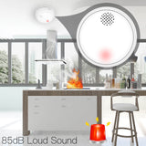 Moes ZigBee Wireless Smart Smoke Detector Fire 85dB Sound Alarm Siren Sensor, view 5