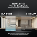 Moes ZigBee Star Feather Series Smart Switch Push Button With Neutral Wire Light Scene 2in1 Switch US Version, view 6