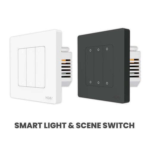 Moes ZigBee Star Ring Smart Light Switch & Scene Controller, Neutral Wire Required, 2 Switches Association