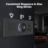 Moes ZigBee Star Ring Smart Thermostat Temperature Controller Water Boiler Electric Heating, view 2