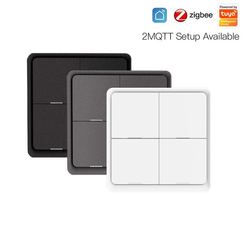 Moes ZigBee Light Switch, Battery Powered Light Switch, Multi-Control Wireless Push Button Scene Switches