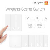 Moes ZigBee Smart 9 Scene Mechanical Push Button Switch Multi-Control Battery Powered, view 5