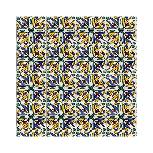 MyTindy 10x10Cm Moroccan Ceramic Tiles Handpainted Piece, Ceramic Decorative Wall