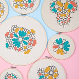 MyTindy 14 cm Embroidered Hoop Zelij Fragments, view 3
