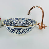 MyTindy ROZ - Standard Gold - Moroccan Ceramic Sink, view 2