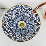 MyTindy ROZ - Standard Gold - Moroccan Ceramic Sink, view 4