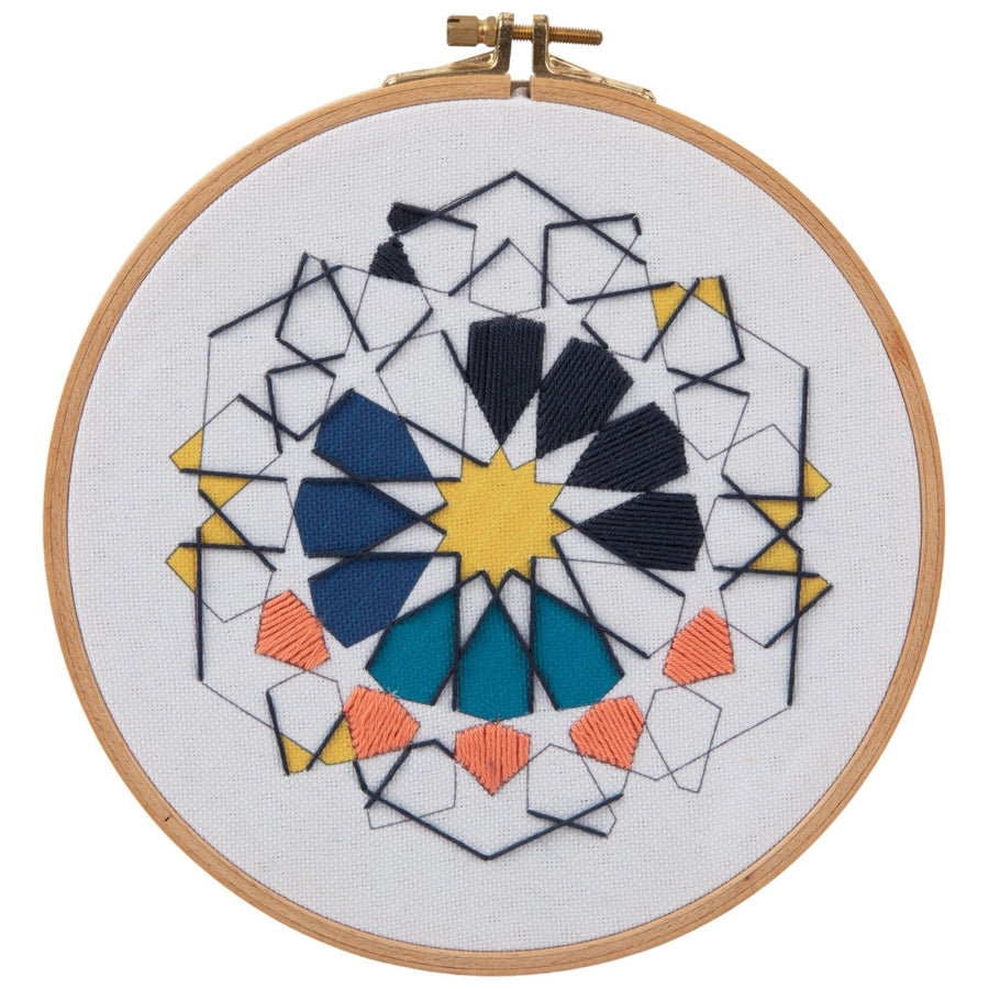 MyTindy 16 cm Embroidered Hoop Zelij Fragments