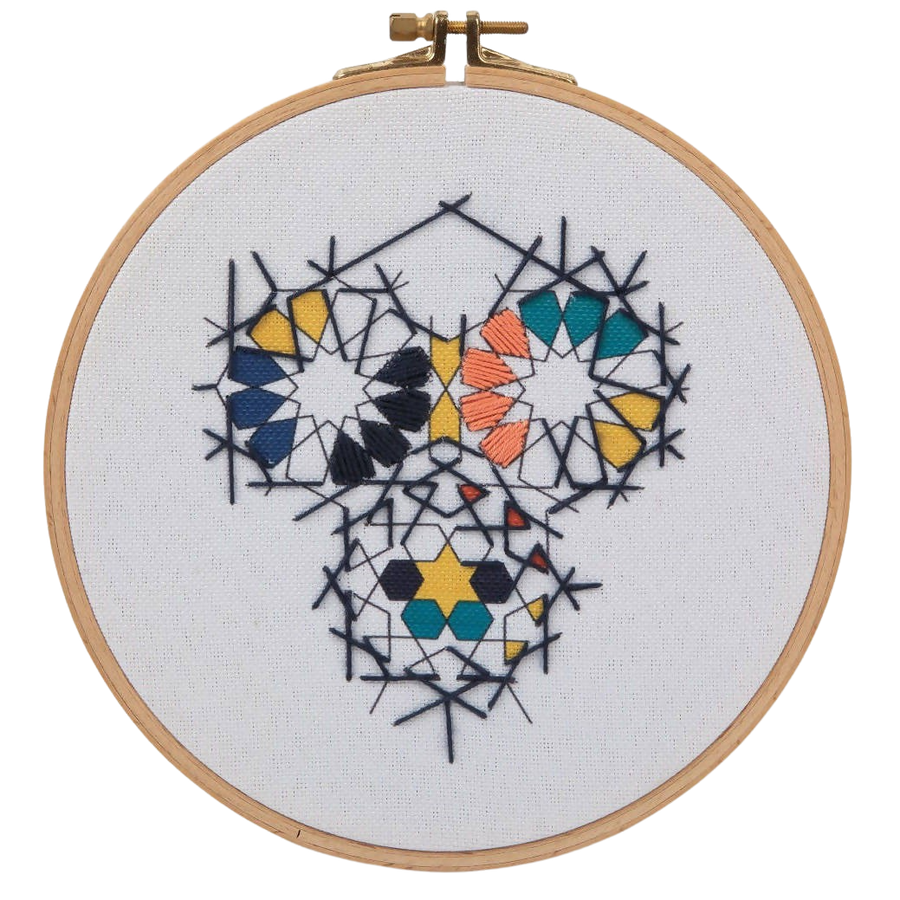 MyTindy 18CM Embroidered Hoop Zellij Fragments
