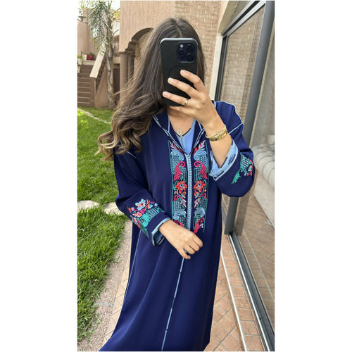 MyTindy 2 Piece Moroccan Dark Blue Jellaba