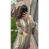 MyTindy 2 Piece Taupe Moroccan Djellaba, view 2