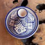 MyTindy 21 cm - Blue & White Moroccan Tajine, view 3