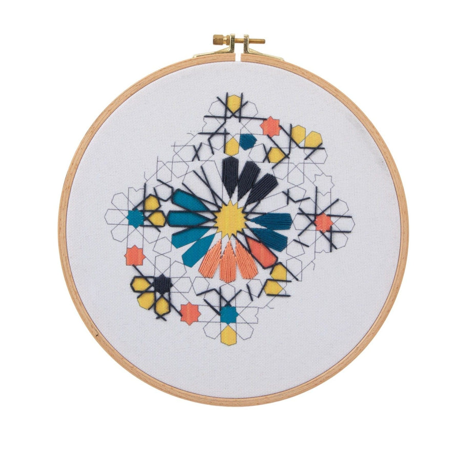 MyTindy 27 cm Embroidered Hoop Zelij Fragments