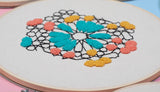 MyTindy 27 cm Embroidered Hoop Zelij Fragments, view 4
