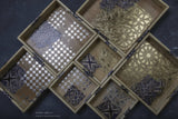MyTindy 22 cm Wooden Tray with Printed Zelij Fragments, view 6