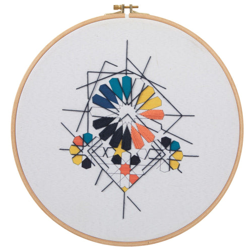 MyTindy 24 cm Embroidered Hoop Zelij Fragments