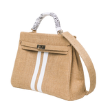 MyTindy 24H LOLA Jute Handbag with Stripes, view 2