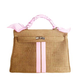 MyTindy 24H LOLA Jute Handbag with Stripes, view 5