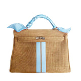 MyTindy 24H LOLA Jute Handbag with Stripes, view 6