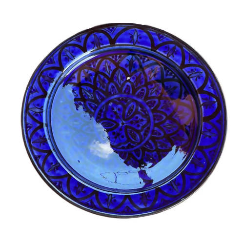 MyTindy 26 cm - Black & Blue Moroccan Deep Dish