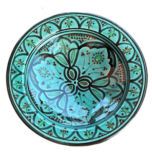 MyTindy 26 cm - Black & Green Moroccan Deep Dish