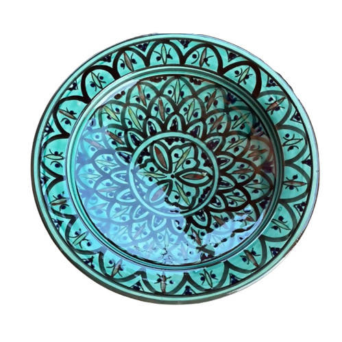 MyTindy 26 cm - Black & Green Moroccan Deep Dish
