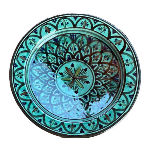 MyTindy 26 cm - Green & Black Moroccan Deep Dish