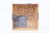 MyTindy 27 cm Wooden Tray with Printed Zelij Fragments, view 6