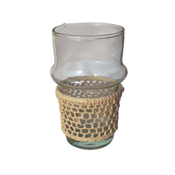 MyTindy 6 Beldi Tea Glasses with Raffia