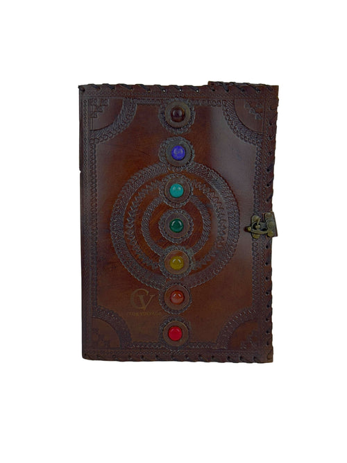 MyTindy 7 CHAKRAS Genuine Goatskin Leather Notebook