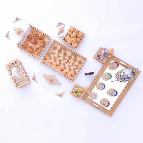 MyTindy A Wooden Set To Serve Snacks, Nuts And Cookies