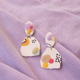 MyTindy Abstract Terrazzo Earrings, view 3