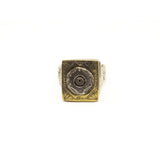 MyTindy African Ring Chevron Bead Stone Hand Gold and Silver Tuareg, view 3