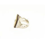 MyTindy African Ring Chevron Bead Stone Hand Gold and Silver Tuareg, view 4