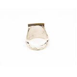 MyTindy African Ring Chevron Bead Stone Hand Gold and Silver Tuareg, view 5
