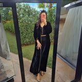 MyTindy AMAJ Black Velvet Kimono, view 2