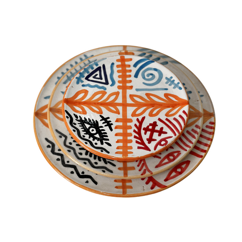 MyTindy Orange Amazigh plate set