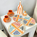 MyTindy Orange Amazigh plate set, view 4