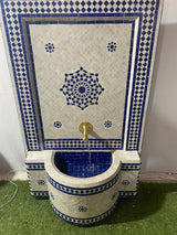 MyTindy Amazing Mosaic Fountain for Outdoor and Indoor, Mid Century Fountain water inside, Moroccan Mosaic Fountain, view 2