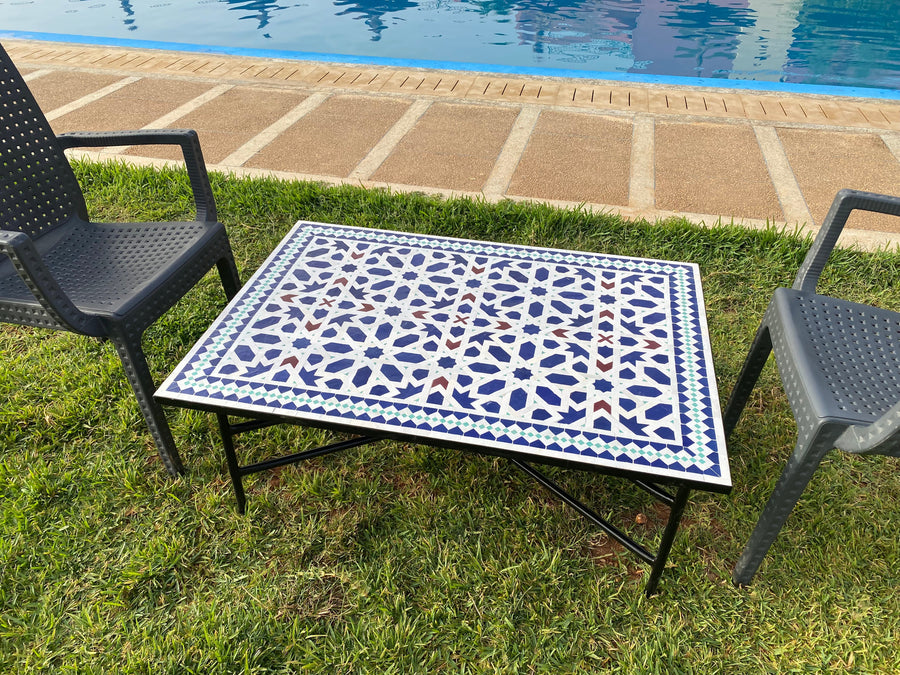 MyTindy Amazing mosaic Table Moroccan for outdoor & indoor, Summer mosaic Table 100% handcrafted, included shipping