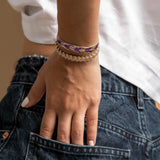 MyTindy Arrow bracelet in Rose Gold Purple, view 3