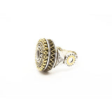 MyTindy Artisan Tuareg Silver & Copper Ring Chevron Bead, view 3