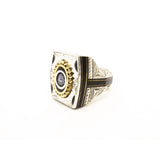 MyTindy Artisan Tuareg Silver & Copper Ring Chevron Bead, view 3