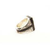 MyTindy Artisan Tuareg Silver & Copper Ring Chevron Bead, view 5