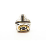 MyTindy Artisan Tuareg Silver & Copper Ring Chevron Bead, view 6