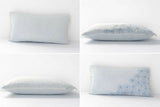 MyTindy Artisanal "Tarz Rbati" Lumbar Cushion - Blue Floral Medallion Embroidery on Premium Cotton, view 3