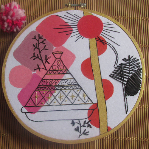 MyTindy Tajine Embroidered Wall Hoop