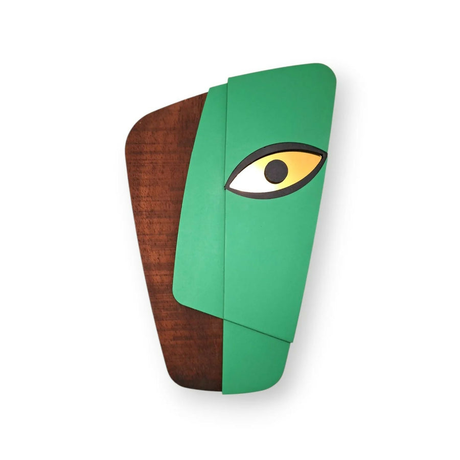 MyTindy Authentic African sculpture Mask 3D Wall Art - Handcrafted Wooden Decor for Living Spaces